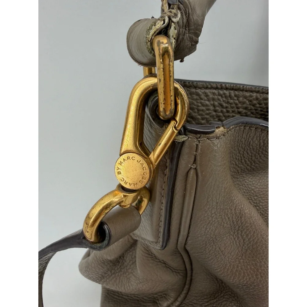 Marc by Marc Jacobs Bag Classic Q Fran Taupe Brown Leather Crossbody Womens